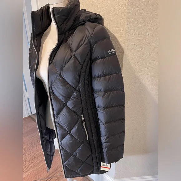 Lucky Brand Women's Black Down Jacket, Coat with hood. XSmall NWT - Picture 6 of 14